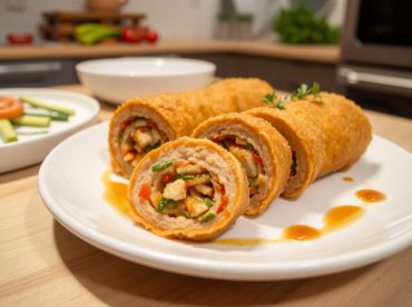 Leckere Falsche Rouladen, perfekt zubereitet im Airfryer.