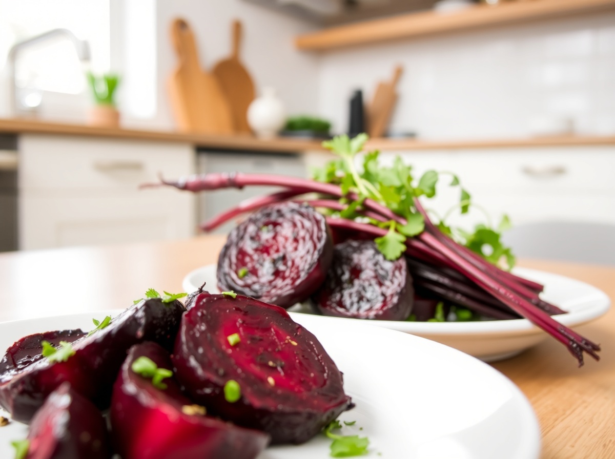Gebackene Rote Bete im Airfryer, knusprig und lecker.