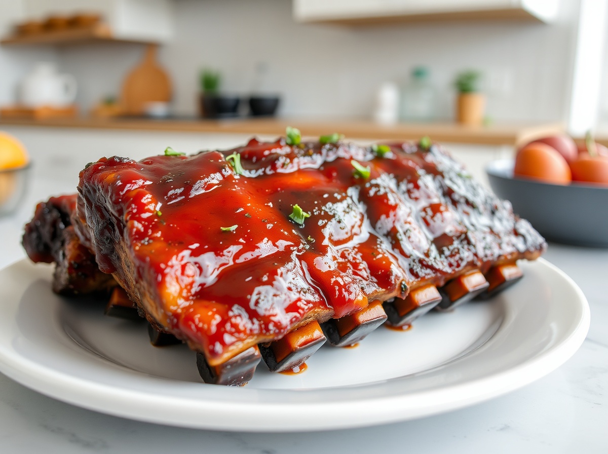 Saftige Spareribs, perfekt zubereitet im Airfryer für einen unvergesslichen Geschmack.