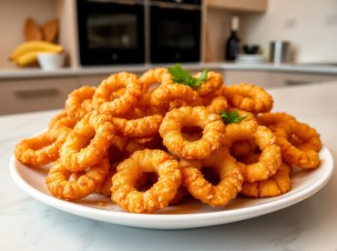 Krosse Tintenfischringe, die im Airfryer zubereitet werden – der perfekte Snack!