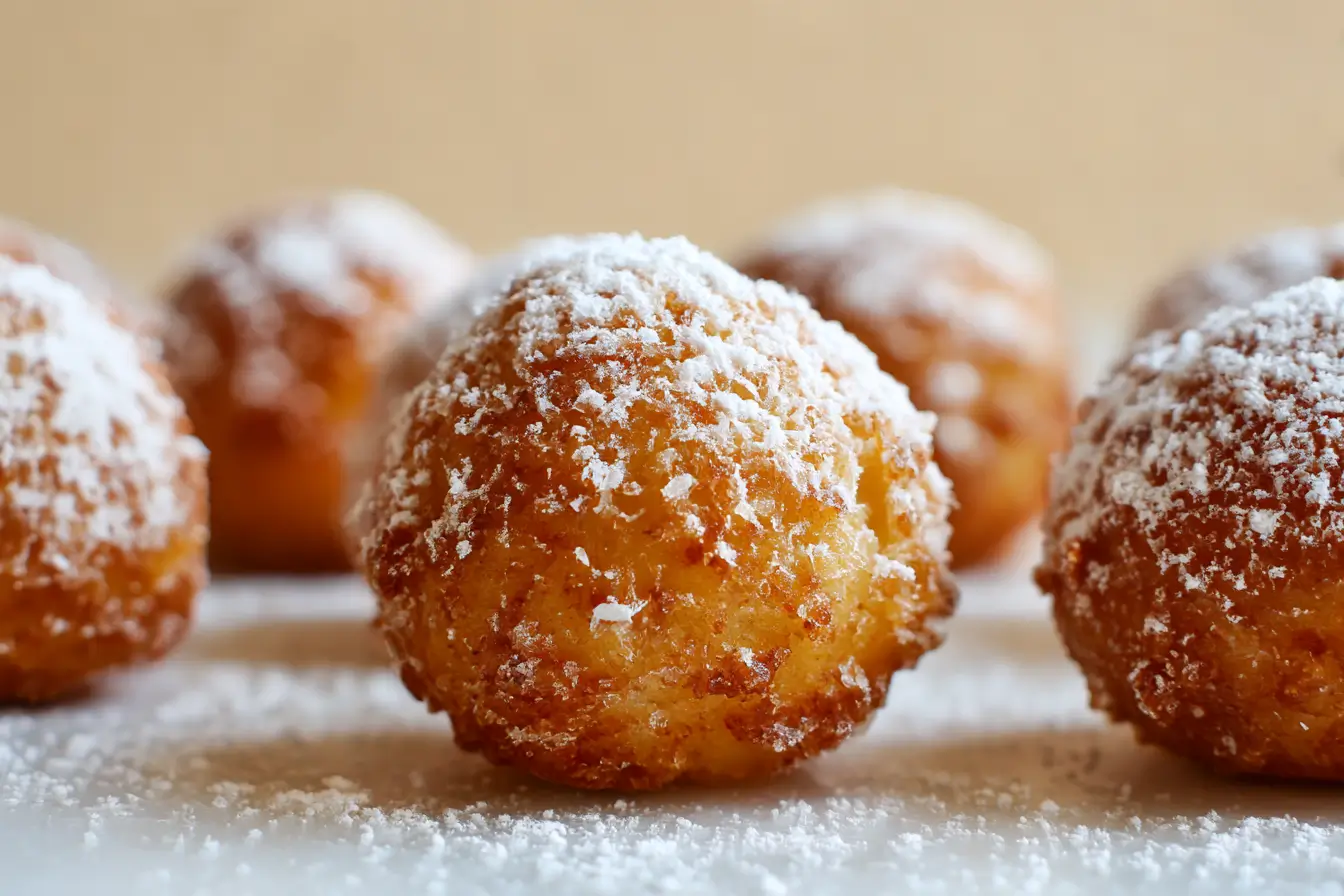 Leckere Apfel-Quarkbällchen, knusprig zubereitet im Airfryer für einen perfekten Snack.