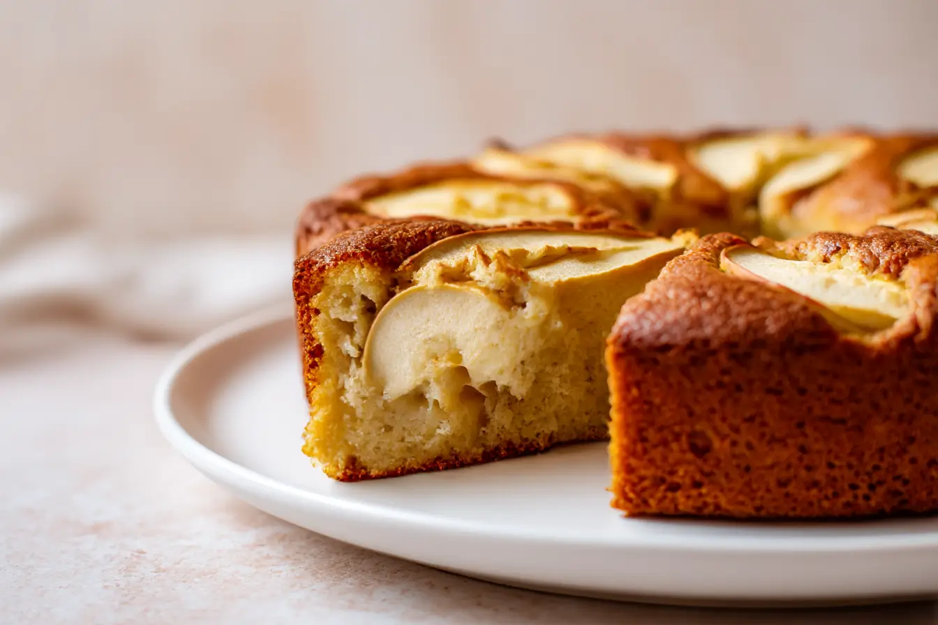 Leckerer Apfelkuchen, frisch gebacken in der Heißluftfritteuse, perfekt für jedes Kaffeekränzchen.