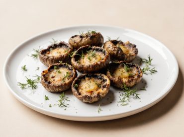 Leckere Austernpilze, goldbraun und knusprig, frisch zubereitet im Airfryer.