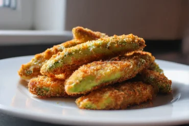 Knusprige Avocado Pommes, die perfekt im Airfryer zubereitet werden.