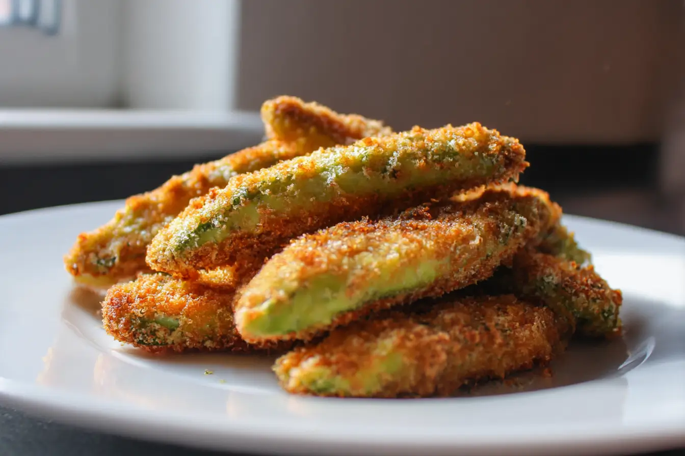Knusprige Avocado Pommes, die perfekt im Airfryer zubereitet werden.