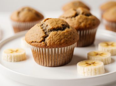 Saftige Bananenmuffins im Airfryer für ein köstliches Frühstück oder Snack.