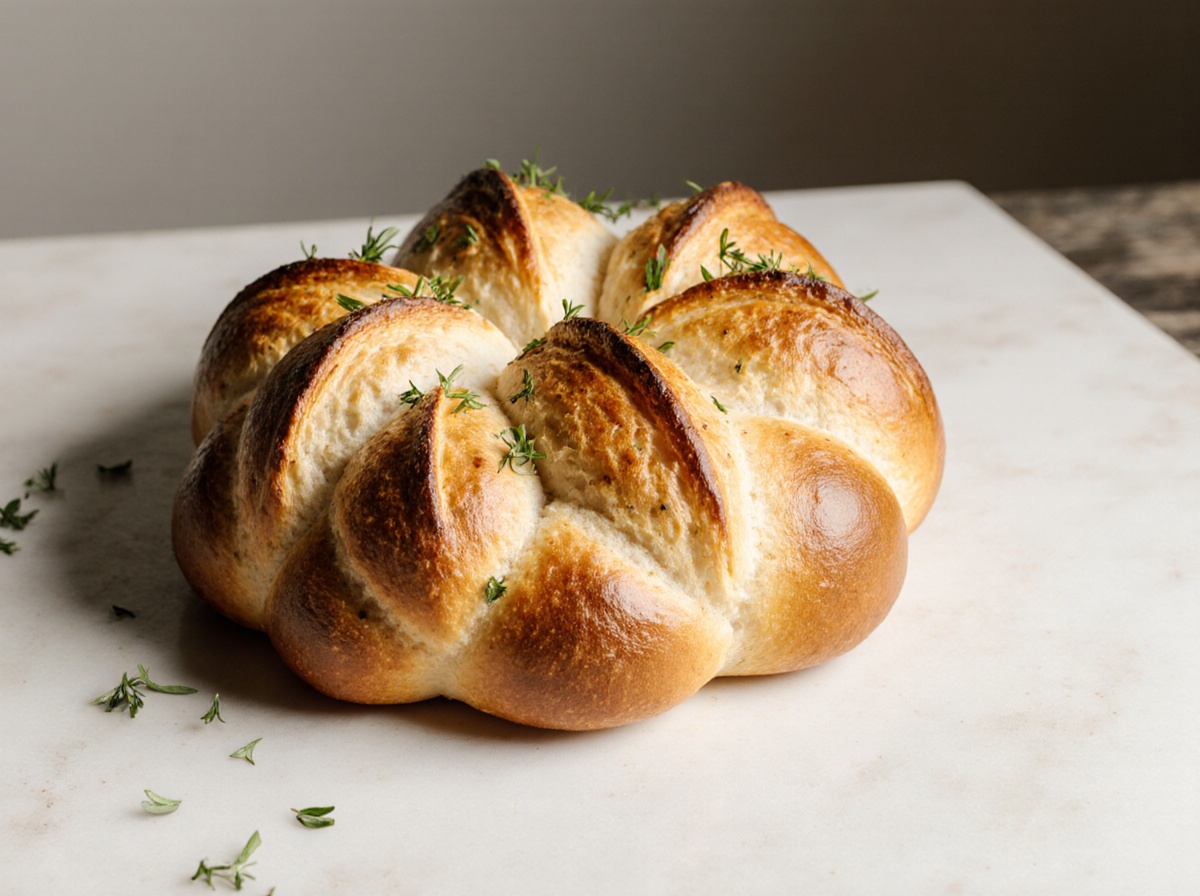 Leckeres Fächerbaguette im Airfryer, knusprig und aromatisch zubereitet.