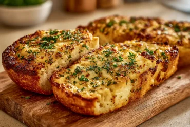 Leckeres Fetabrot, knusprig zubereitet im Airfryer für den perfekten Snack.