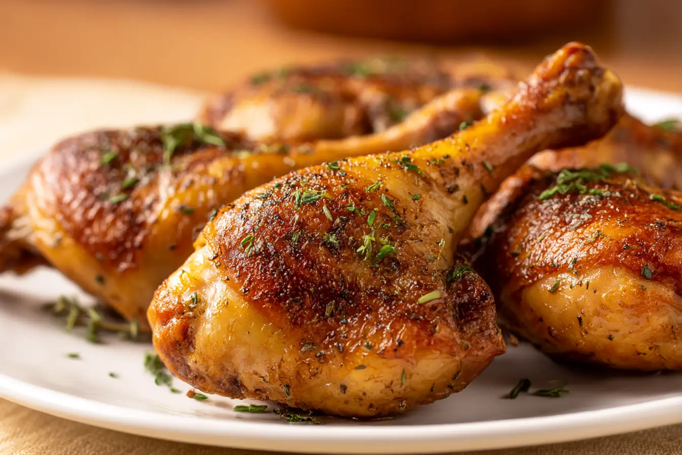 Zarte Gänsekeulen, knusprig zubereitet im Airfryer für besten Genuss.