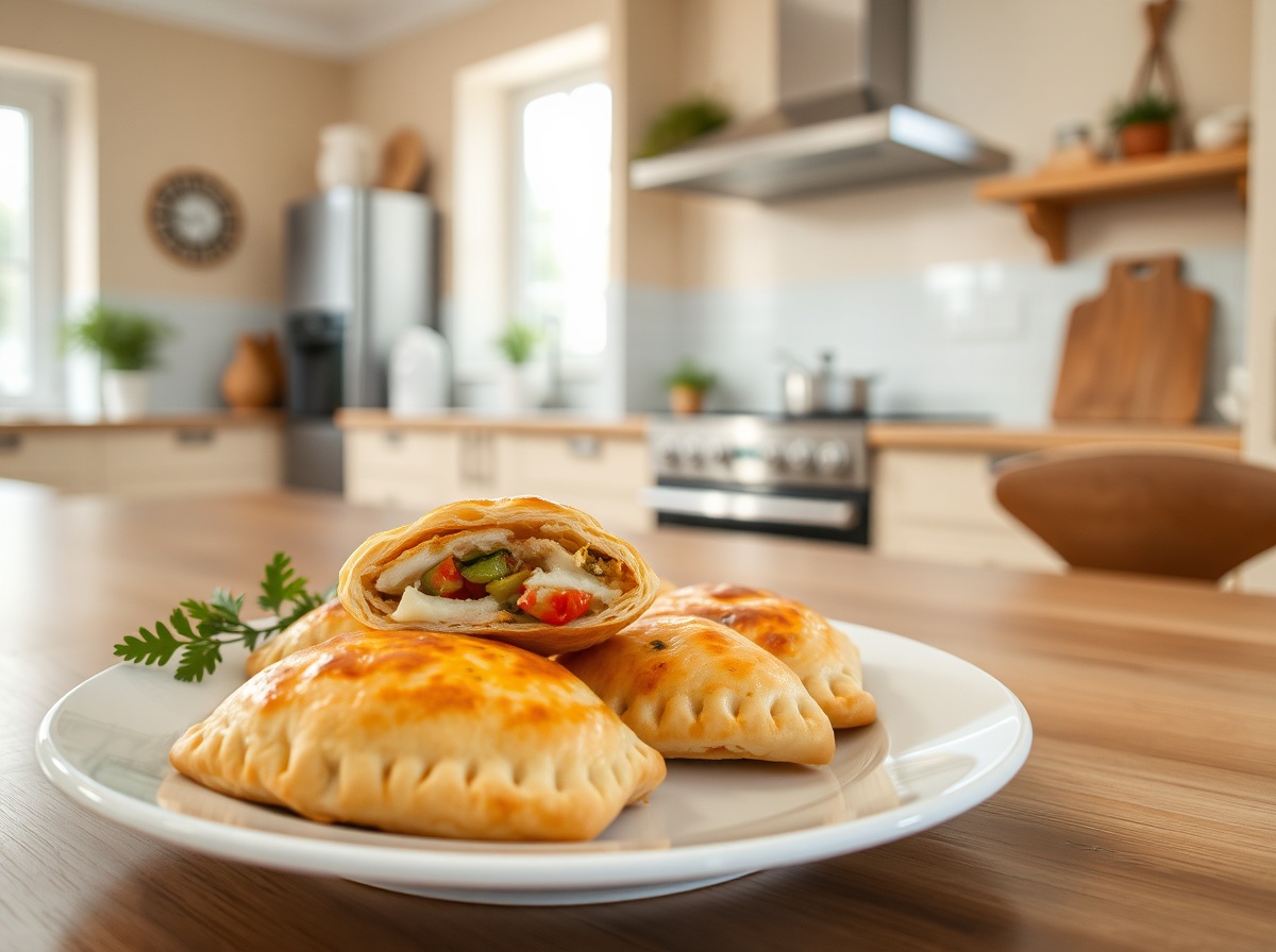 Leckere Mini-Calzones im Airfryer, perfekt für einen schnellen Snack.