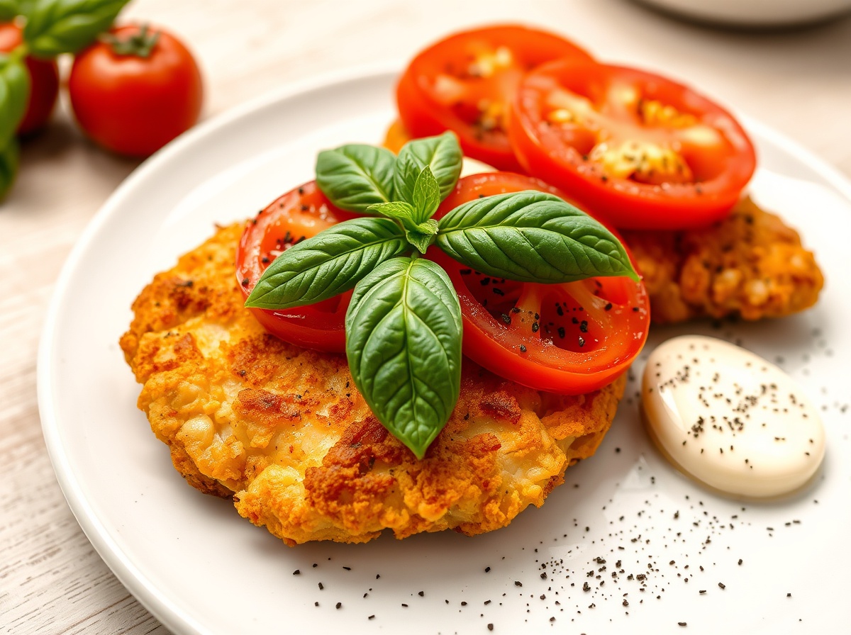 Tomate-Mozzarella-Hähnchen aus der Heißluftfritteuse