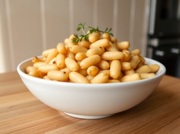 Gekochte weiße Bohnen im Airfryer, perfekt zubereitet für jeden Anlass.