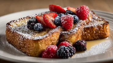 Leckerer französischer Toast, perfekt zubereitet im Airfryer für ein schnelles Frühstück.