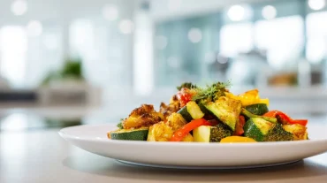 Leckeres Gemüse im Airfryer, perfekt zubereitet für eine gesunde Mahlzeit.