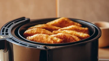 Leckerer Harzer Käse im Airfryer, perfekt knusprig und geschmackvoll zubereitet.