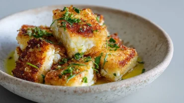 Leckerer Hirtenkäse, knusprig zubereitet im Airfryer für einen perfekten Snack.