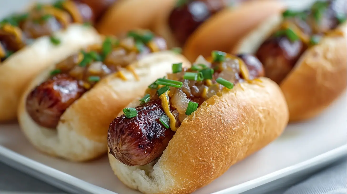 Leckere Hot Dogs, knackig und perfekt zubereitet im Airfryer.