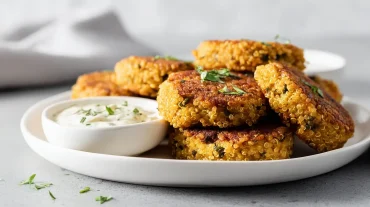 Leckere Quinoa-Bratlinge, perfekt zubereitet im Airfryer für knusprigen Genuss.