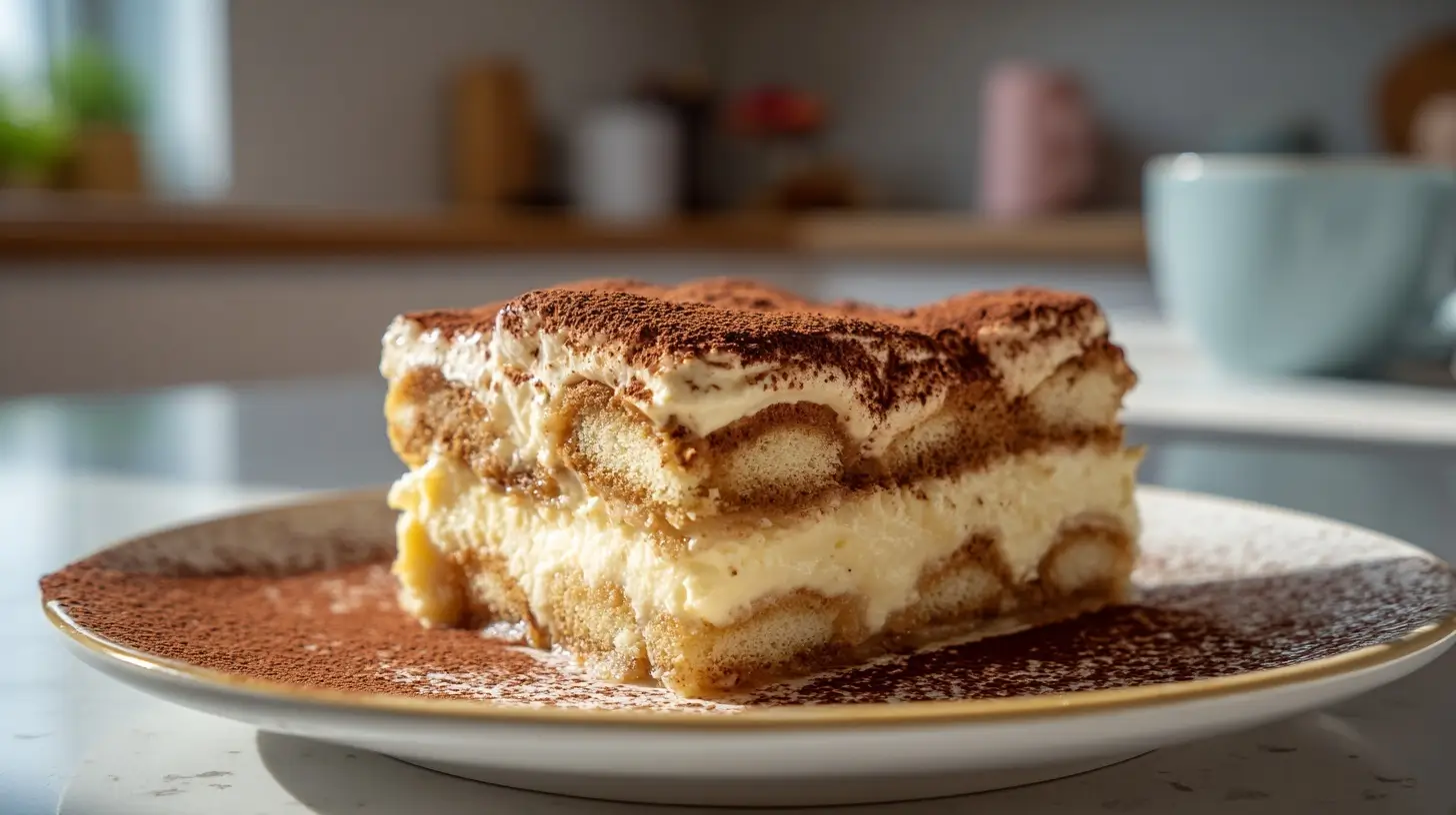 Delikates Tiramisu, perfekt zubereitet in der Heißluftfritteuse für einen köstlichen Genuss.