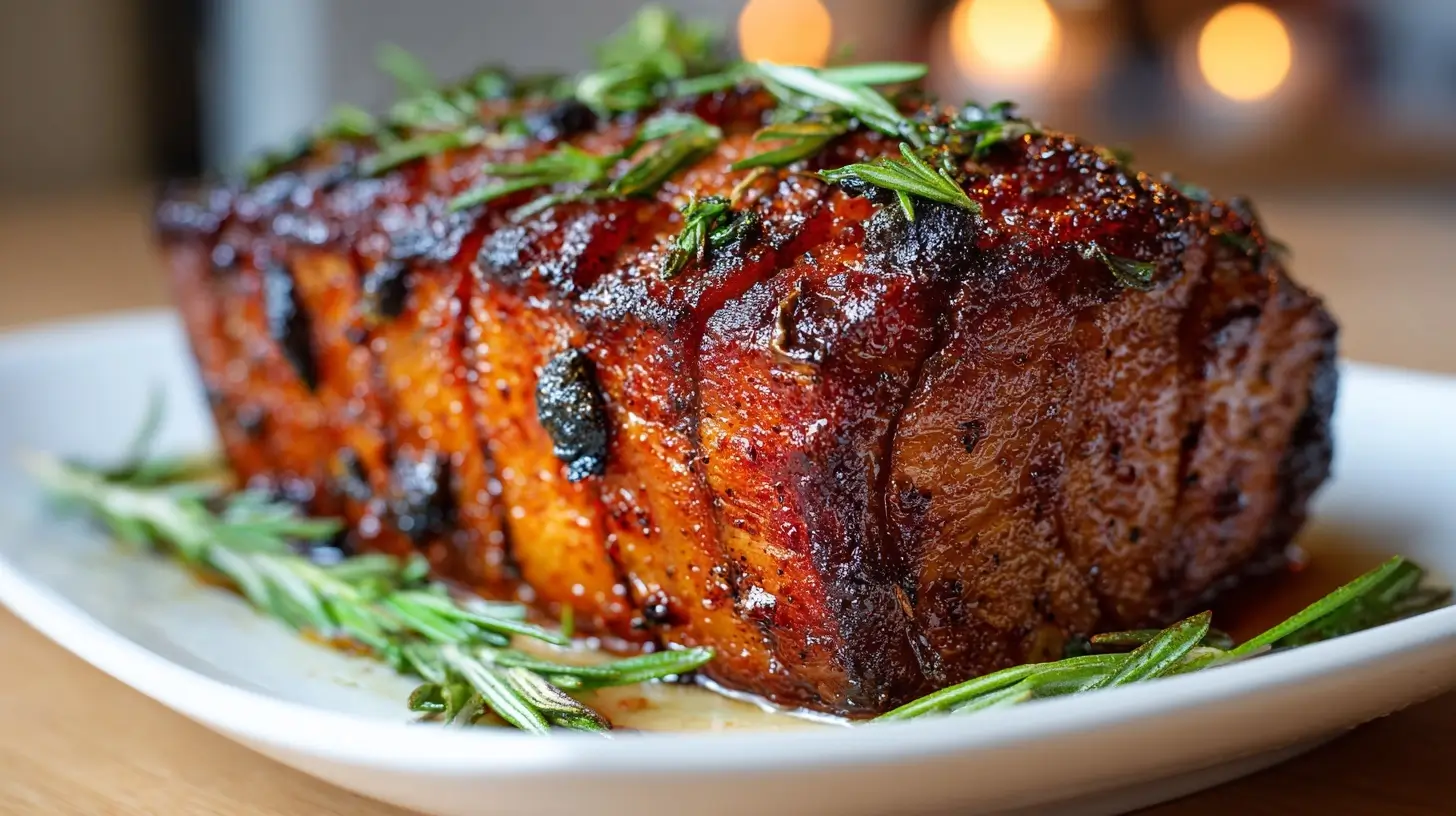 Leckerer veganer Weihnachtsbraten im Airfryer, perfekt für die festliche Saison.