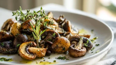 Wärmende winterliche Pilzpfanne, perfekt zubereitet im Airfryer.