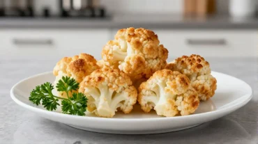 Köstliche Blumenkohlbällchen, die perfekt im Airfryer zubereitet werden.
