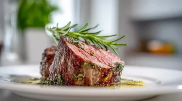 Saftiger Lammrücken, perfekt zubereitet im Airfryer für ein köstliches Dinner.