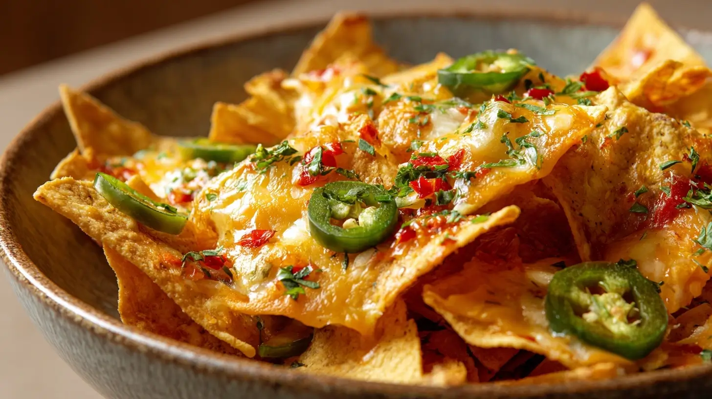 Köstliche Nachos im Airfryer, perfekt knusprig und voller Geschmack.