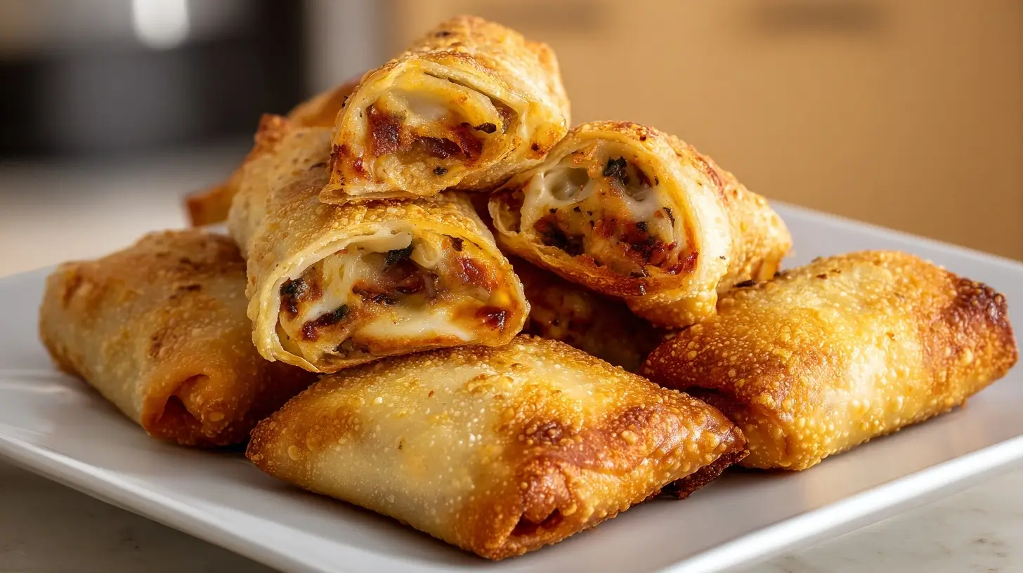 Leckere Pizzabrötchen im Airfryer, perfekt knusprig und schnell zubereitet.