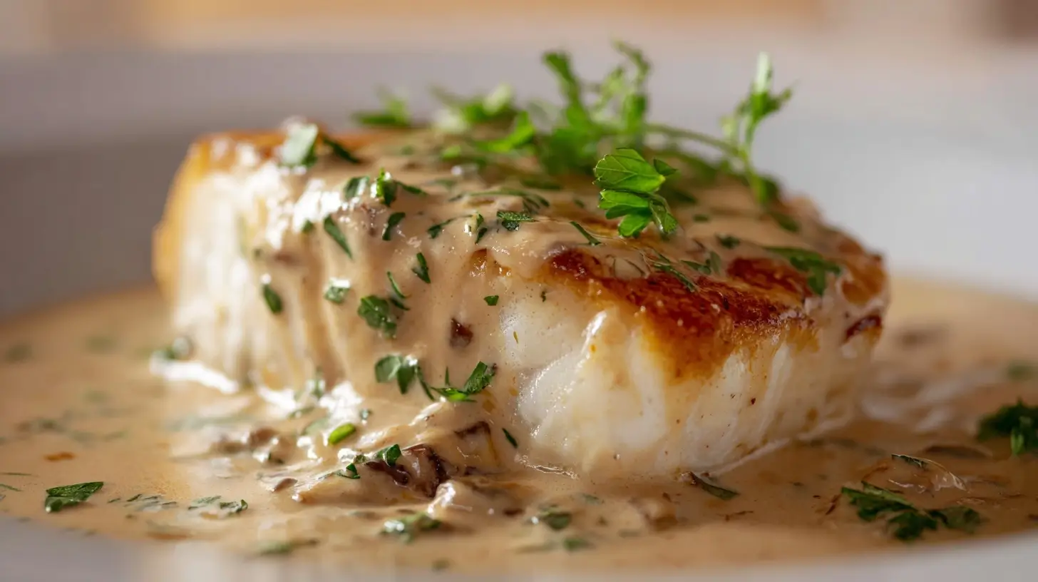 Leckeres Schlemmerfilet Bordelaise, perfekt zubereitet im Airfryer für ein knuspriges Ergebnis.