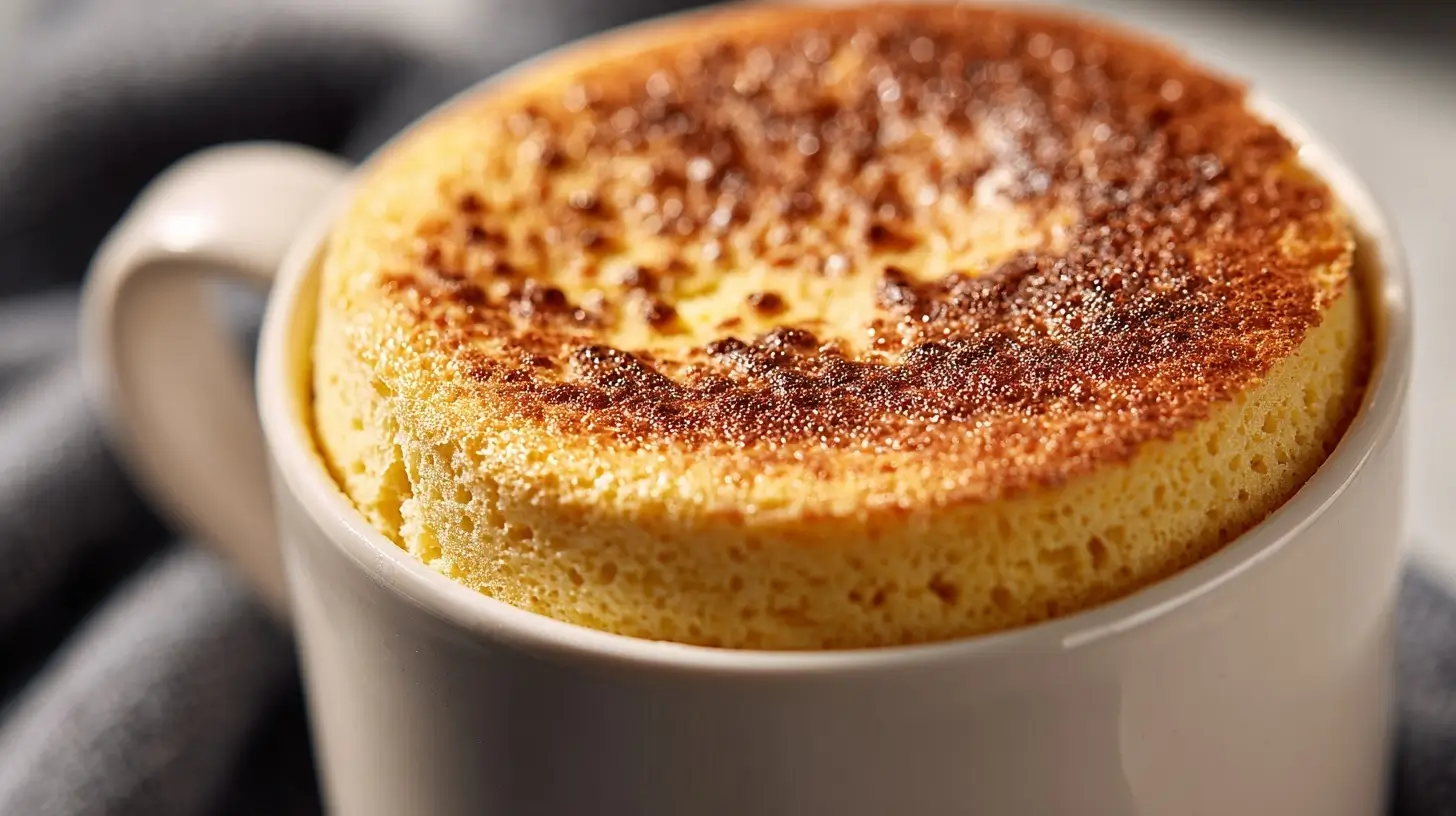 Leckerer Tassenkuchen im Airfryer, perfekt für eine schnelle süße Pause.