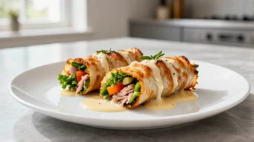 Schmackhafte Thunfisch-Wraps, perfekt zubereitet im Airfryer für einen schnellen Snack.