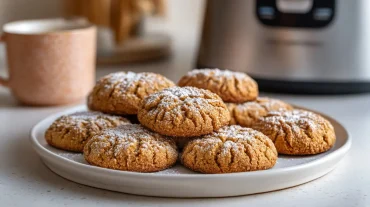 Leckere vegane Plätzchen, perfekt gebacken im Airfryer für einen gesunden Genuss.