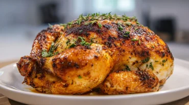 Saftiges Brathähnchen, perfekt zubereitet im Airfryer für einen knusprigen Genuss.