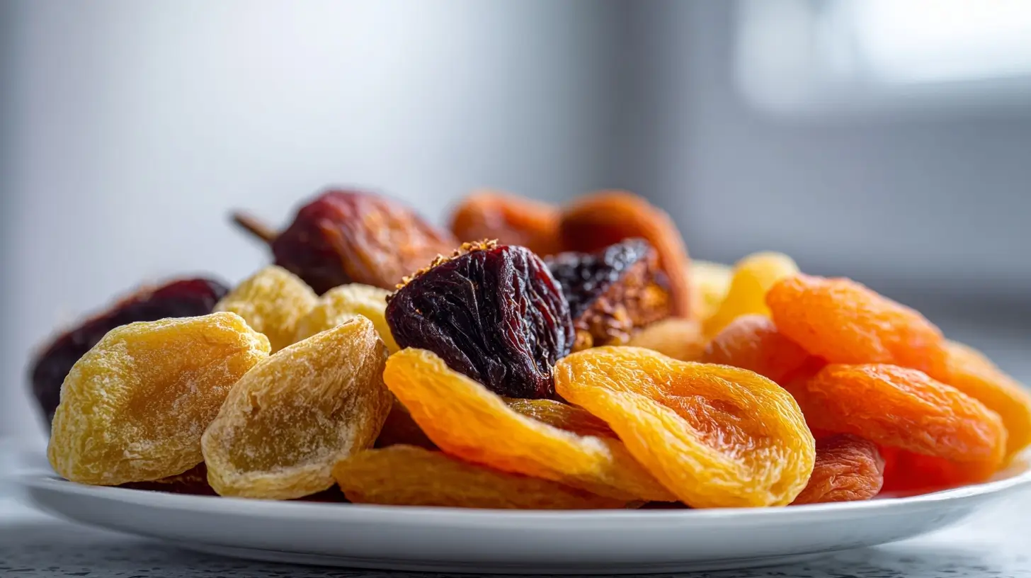 Leckeres Dörrobst, perfekt zubereitet im Airfryer für einen gesunden Snack.
