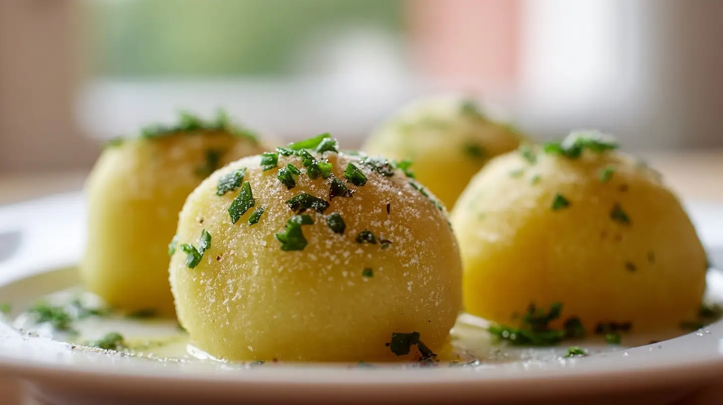Leckere Kloßteig Variationen, perfekt zubereitet im Airfryer für einen knusprigen Genuss.