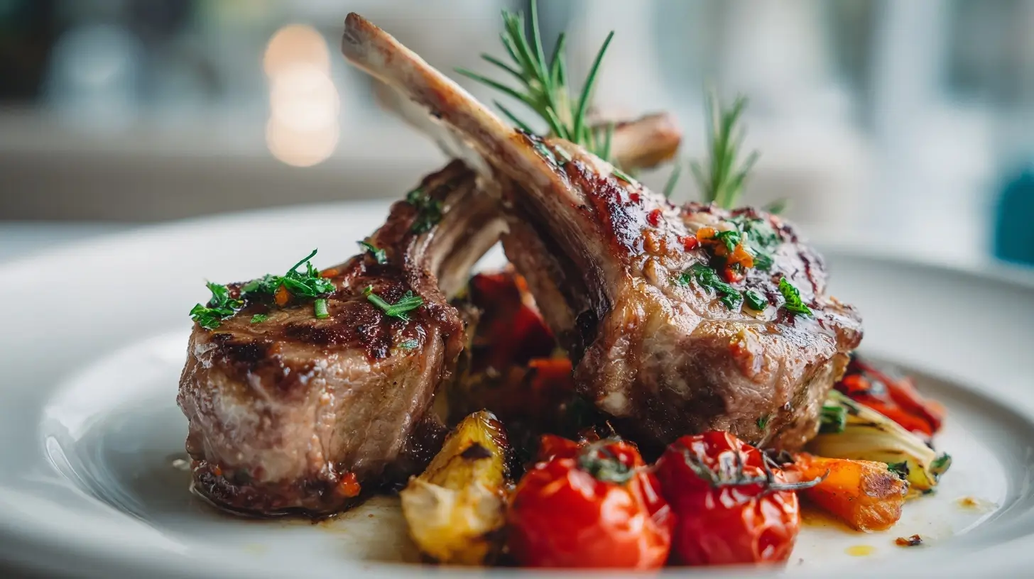 Zartes Lammfleisch im Airfryer zubereitet, perfekt gewürzt und saftig.