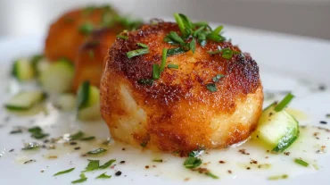 Knusprige Zucchini-Puffer, perfekt zubereitet im Airfryer für eine gesunde Mahlzeit.