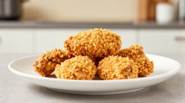 Knuspriges Cornflakes Hähnchen, perfekt zubereitet im Airfryer für ein leckeres Abendessen.
