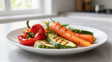 Buntes Gemüse, perfekt zubereitet im Airfryer für gesunde Genussmomente.