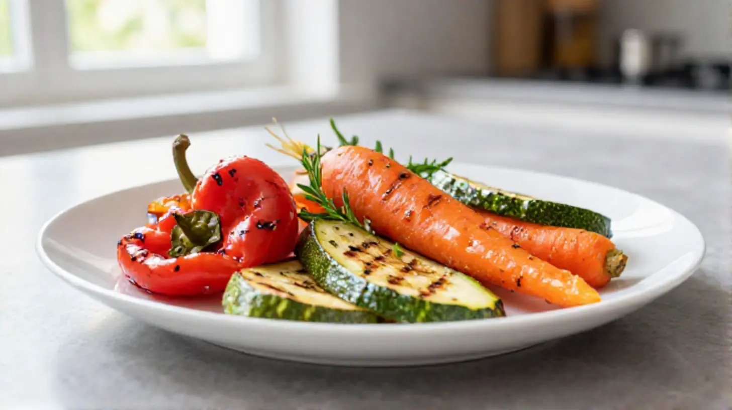 Buntes Gemüse, perfekt zubereitet im Airfryer für gesunde Genussmomente.
