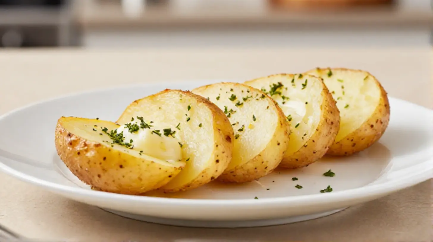 Leckere Herzoginkartoffeln, knusprig und goldbraun, zubereitet im Airfryer.