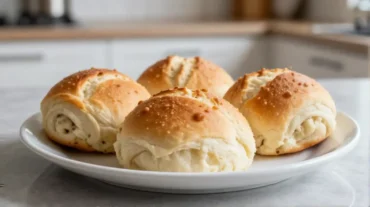 Leckere Quark Brötchen, perfekt zubereitet im Airfryer für ein einfaches Frühstück.