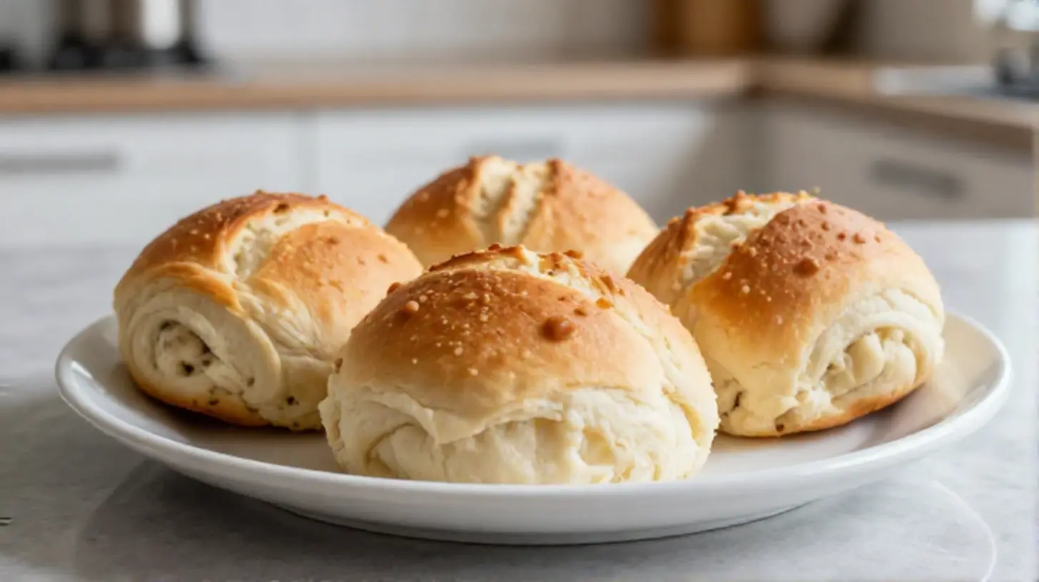 Leckere Quark Brötchen, perfekt zubereitet im Airfryer für ein einfaches Frühstück.