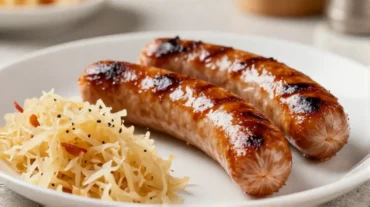Saftige Bratwürste, perfekt zubereitet im Airfryer für ein schnelles Abendessen.