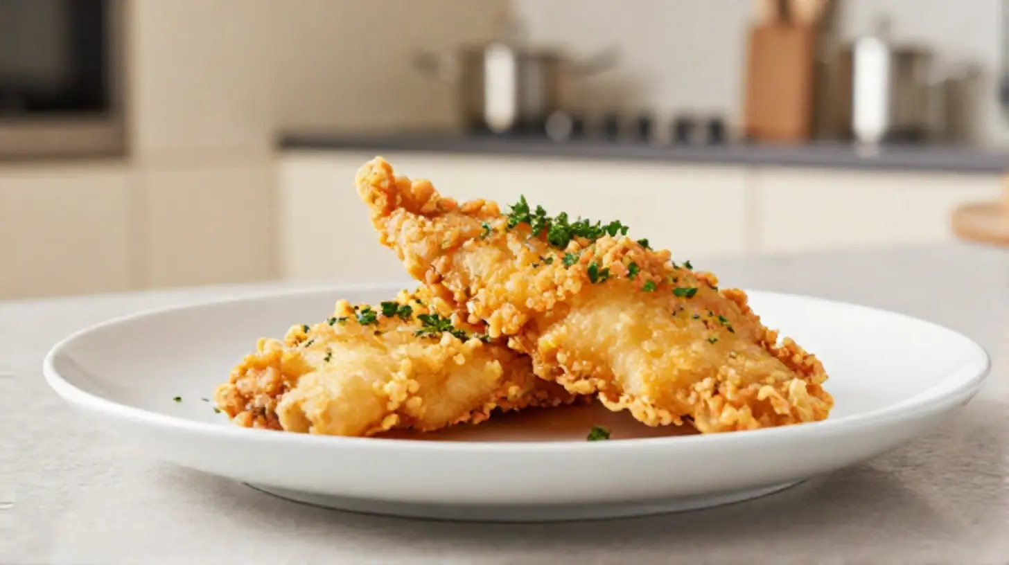 Saftiger Fisch, perfekt gegart im Airfryer, für eine gesunde Mahlzeit.