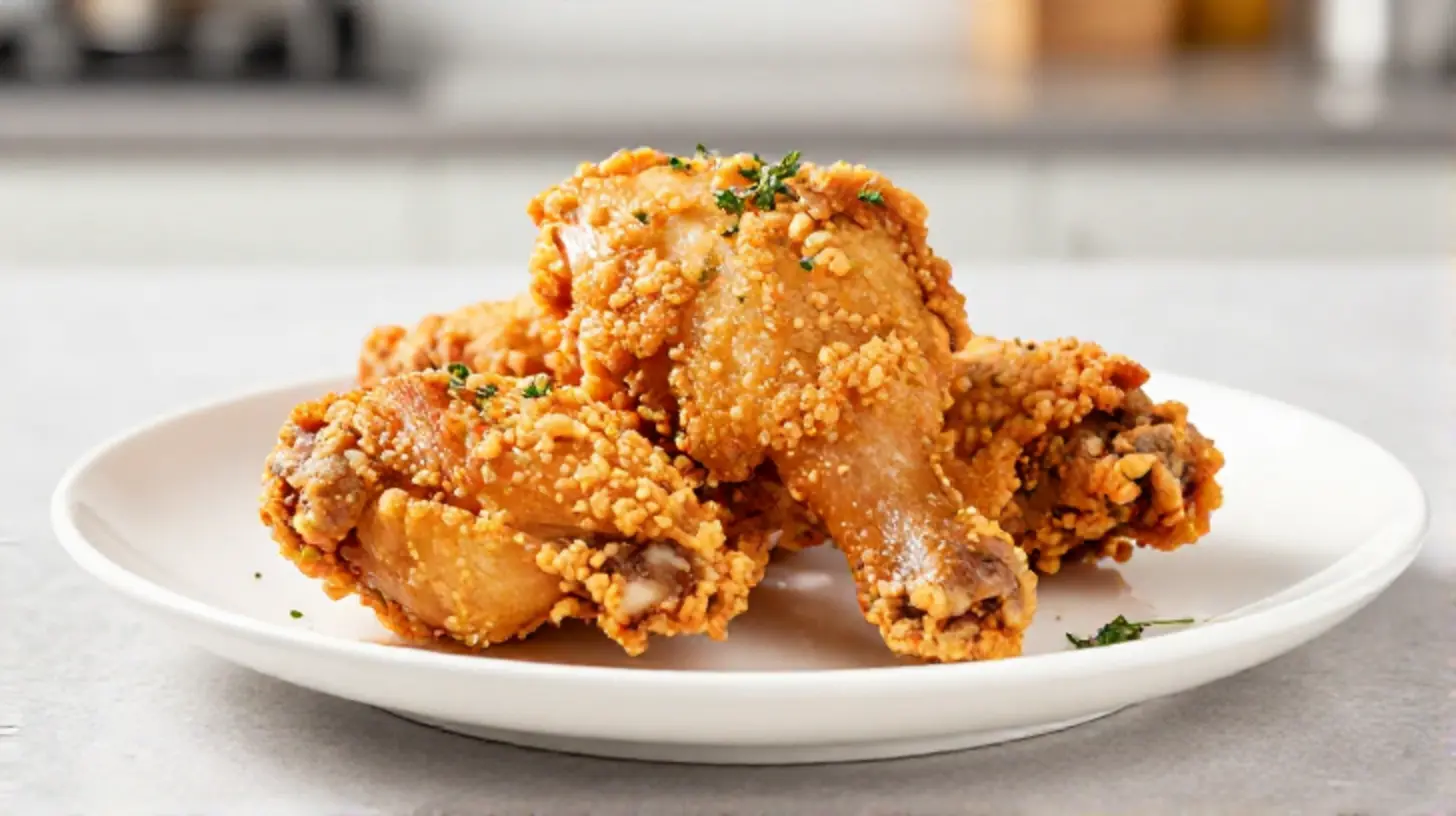 Saftige Hähnchenoberkeule, perfekt zubereitet im Airfryer für ein gesundes Abendessen.
