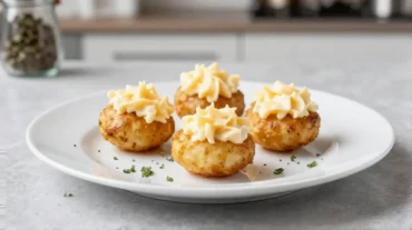 Köstliche Kartoffeltaschen gefüllt mit Frischkäse, zubereitet im Airfryer für einen knackigen Genuss.