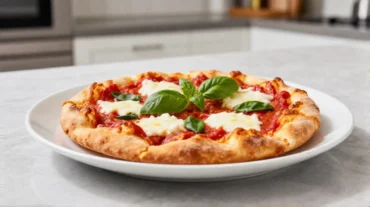 Leckerer Pizzateig, perfekt zubereitet im Airfryer für eine goldene Kruste.
