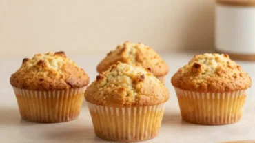 Leckere Quarkmuffins, die im Airfryer zubereitet werden und perfekt fluffig sind.